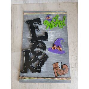 Wicked Halloween‎ hanging sign eek wall decor prop witch hat